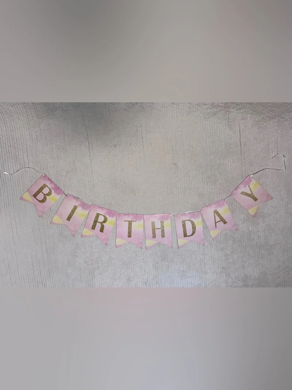 MISPRINT! ~ Pink Watercolor-Gold | Birthday Banner | Craft Letters